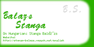 balazs stanga business card